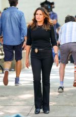 MARISKA HARGITAY on the Set of Law and Order: Special Victims Unit in New York 08/24/2022