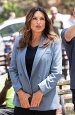 MARISKA HARGITAY on the Set of Law and Prder: Special Victims Unit in New York 08/04/2022