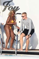 MARY J. BLIGE in Bikini at a Yacht in Porto Cervo 08/02/2022