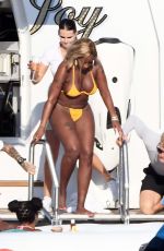 MARY J. BLIGE in Bikini at a Yacht in Porto Cervo 08/02/2022
