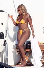 MARY J. BLIGE in Bikini at a Yacht in Porto Cervo 08/02/2022