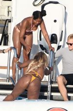 MARY J. BLIGE in Bikini at a Yacht in Porto Cervo 08/02/2022