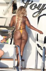 MARY J. BLIGE in Bikini at a Yacht in Porto Cervo 08/02/2022