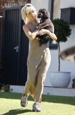 MEGAN MCKENNA Out with Her Dog Daisy in Essex 08/10/2022