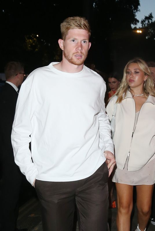 MICHELE LACROIX and Kevin de Bruyne Out for Dinner at Sexy Fish in London 07/31/2022