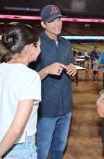MILA KUNIS and Ashton Kutcher at Ping Pong 4 Purpose at Dodger Stadium in Los Angeles 08/08/2022