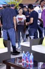 MILA KUNIS and Ashton Kutcher at Ping Pong 4 Purpose at Dodger Stadium in Los Angeles 08/08/2022