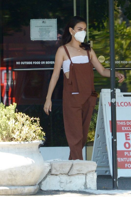 MILA KUNIS Leaves a Bowling Alley in Los Angeles 08/18/2022