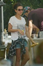 MILA KUNIS Out for Family Lunch in Santa Barbara 08/08/2022