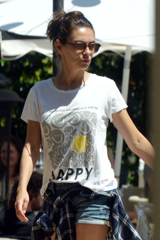 MILA KUNIS Out for Family Lunch in Santa Barbara 08/08/2022