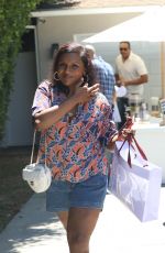 MINDY KALING Arrives at Day of Indulgence Party in Brentwood 08/14/2022