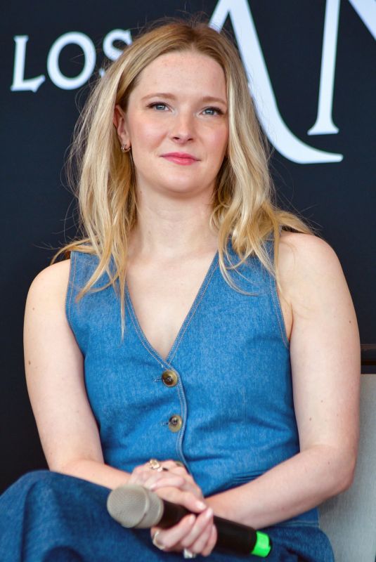 MORFYDD CLARK at The Lord of the Rings: The Rings of Power Press Conference in Mexico City 08/19/2022