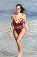 NADINE MIRADA in Swimsuit on the Beach in Mykonos 08/28/2022