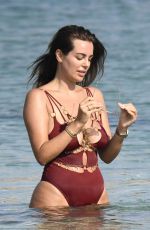 NADINE MIRADA in Swimsuit on the Beach in Mykonos 08/28/2022