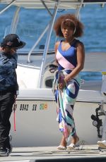NAOMI ACKIE as Whitney Houston on the Set of I Wanna Dance with Somebody in Los Angeles 08/11/2022