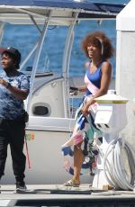 NAOMI ACKIE as Whitney Houston on the Set of I Wanna Dance with Somebody in Los Angeles 08/11/2022
