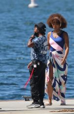 NAOMI ACKIE as Whitney Houston on the Set of I Wanna Dance with Somebody in Los Angeles 08/11/2022