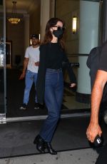 NATALIA DYER Leaves Tonight Show Starring Jimmy Fallon in New York 08/11/2022
