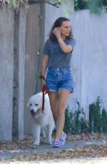 NATALIE PORTMAN Out with Her Dog in Los Feliz 08/29/2022