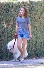 NATALIE PORTMAN Out with Her Dog in Los Feliz 08/29/2022