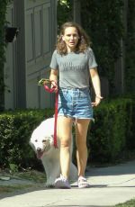 NATALIE PORTMAN Out with Her Dog in Los Feliz 08/29/2022