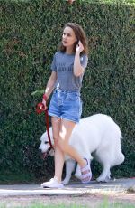 NATALIE PORTMAN Out with Her Dog in Los Feliz 08/29/2022