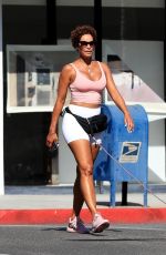 NICOLE MURPHY Out with Her Dog in Beverly Hills 08/16/2022
