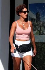 NICOLE MURPHY Out with Her Dog in Beverly Hills 08/16/2022