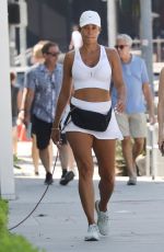 NICOLE MURPHY Out with Her Dog in West Hollywood 08/17/2022