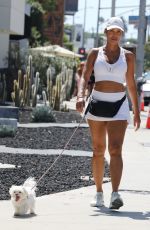 NICOLE MURPHY Out with Her Dog in West Hollywood 08/17/2022