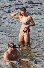 NINA AGDAL in Bikini at a Beach in Mykonos 08/25/2022