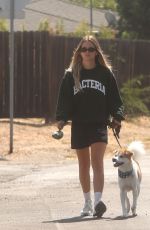 /OLIVIA HOLT Out with Her Rescue Dog in Los Angeles /