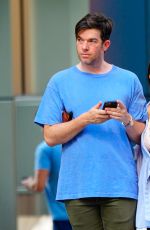 OLIVIA MUNN And John Mulaney Out Shopping at Westfield Mall in New York 08/04/2022