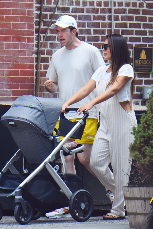 OLIVIA MUNN and John Mulaney Out with Their Baby in New York 08/04/2022