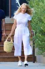 PAMELA ANDERSON Out for Coffee After Shopping in Malibu 08/22/2022