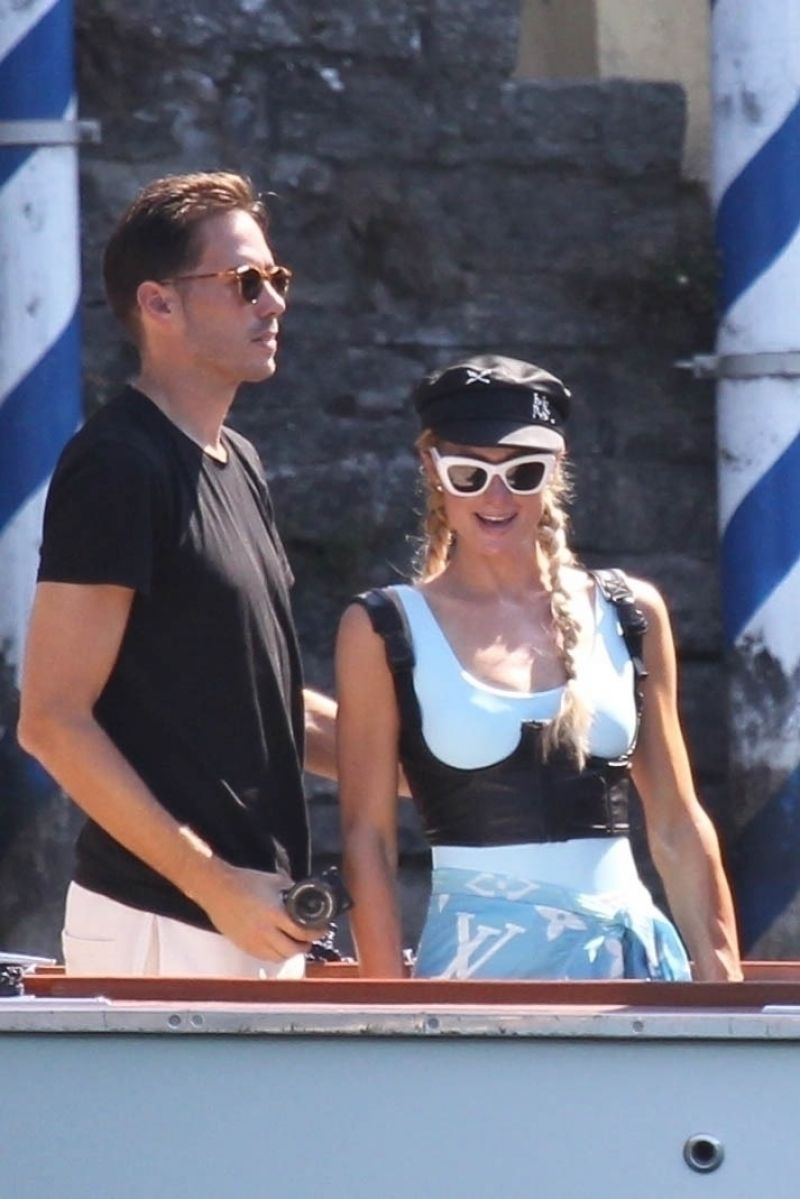 PARIS HILTON and Carter Reum on Vacation in Lake Como 08/04/2022 ...