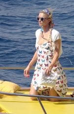 PARIS HILTON and Carter Reum Take a Boat Ride in Capri 08/10/2022