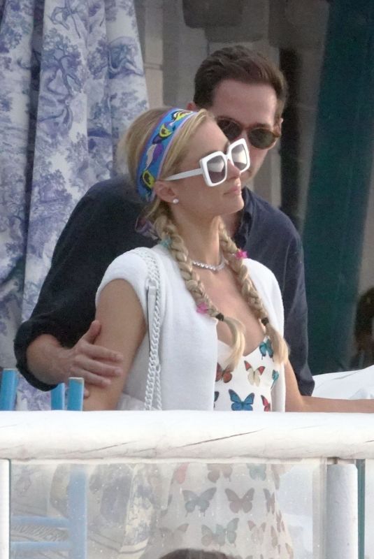 PARIS HILTON and Carter Reum Take a Boat Ride in Capri 08/10/2022