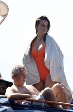 PENELOPE CRUZ in Swimsuit at a Yacht in Portofino 07/30/2022