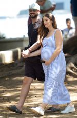 Pregnant ASHLEY GREENE and Paul Out at Beverly Hills Park in Los Angeles 08/24/2022