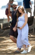 Pregnant ASHLEY GREENE and Paul Out at Beverly Hills Park in Los Angeles 08/24/2022