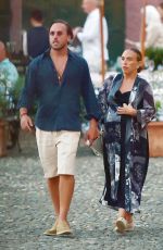 Pregnant CHLOE GREEN and Manuele Thiella Out for Lunch in Portofino 08/21/2022
