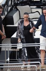Pregnant CHLOE GREEN and Manuele Thiella Out for Lunch in Portofino 08/21/2022