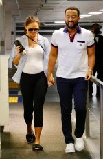 Pregnant CHRISSY TEIGEN and John Legend Arrives at an Office in Beverly Hills 08/08/2022