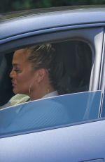 Pregnant CHRISSY TEIGEN Drives Back to Her Home in Los Angeles 08/03/2022