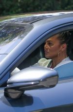 Pregnant CHRISSY TEIGEN Drives Back to Her Home in Los Angeles 08/03/2022