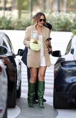 Pregnant CHRISSY TEIGEN Leaves Waldorf Hotel in Beverly Hills 08/18/2022