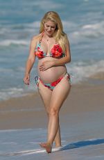 Pregnant HEIDI MONTAG in Bikini at a Beach in Hawaii 08/16/2022