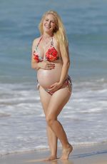 Pregnant HEIDI MONTAG in Bikini at a Beach in Hawaii 08/16/2022