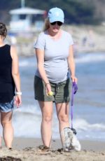 Pregnant HEIDI MONTAG Out with Her Dog on the Beach in Los Angeles 08/09/2022